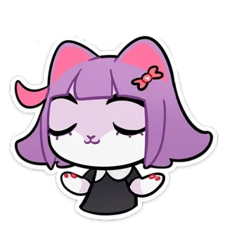 👌 13843a4f mèo, anime, dễ thương, kawaii, hoạt hình telegram sticker