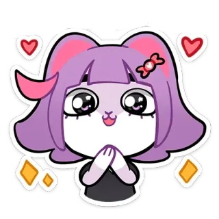 😊 1885a7d1 hoạt hình, dễ thương, mèo, anime, nhãn dán, kawaii telegram sticker