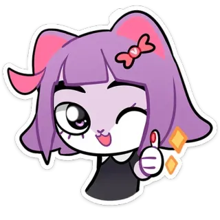 👍 bef2f66c Hoạt hình, Anime, Dễ thương, Nhân vật, Nháy mắt, Kawaii telegram sticker