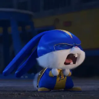 🐰 8ebb81ec Snowball The Secret Life of Pets Hase, Kaninchen, wütend, Cartoon, Bösewicht whatsapp sticker