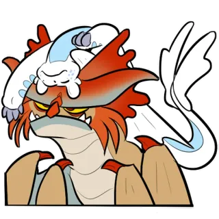 👋 495b9c97 Cartoon, Monster, Fantasy, Illustration, Tier, Figur telegram sticker