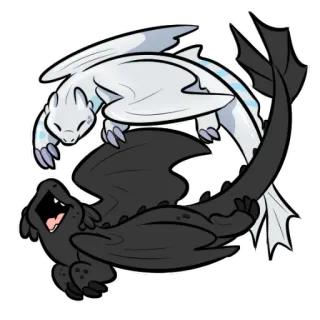 🐲 57520521 Toothless How to Train Your Dragon Drache, Cartoon, niedlich, Fantasy, Tiere telegram sticker