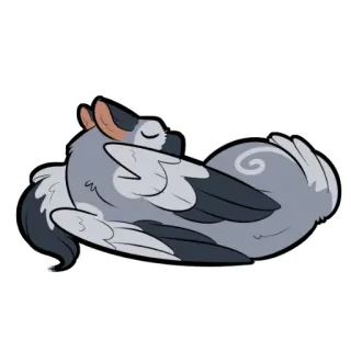 💤 bbb47d8e 동물, 만화, 귀여운, 잠자는, 일러스트, 포유류 telegram sticker