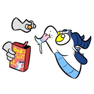 👀 82cd34ad BYZ TREAT 龙, 零食, 食物, 卡通, 可爱 telegram sticker