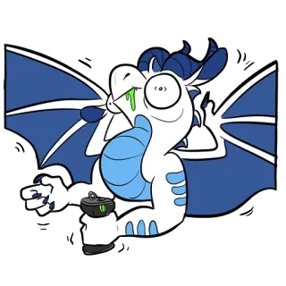 ☕ ee106c93 龙, 怪物, 卡通, 幻想 telegram sticker