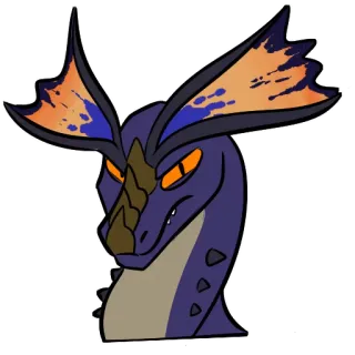 😠 ff24f8b5 dragon, autocollant, fantaisie, monstre, créature, reptile telegram sticker