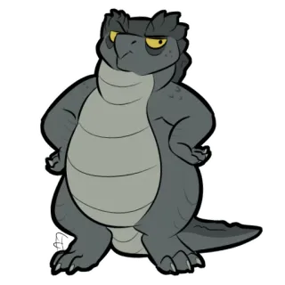 😡 2093449b 蜥蜴, 爬行动物, 卡通, 动物, 搞笑, 可爱 telegram sticker