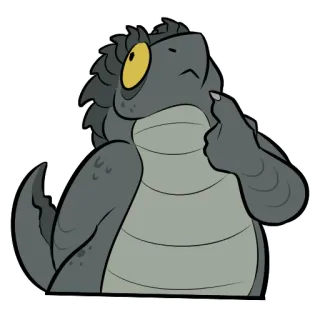 👼 336c61ce 蜥蜴, 爬行动物, 动物, 卡通 telegram sticker