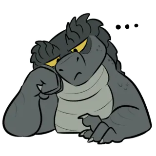 😒 734577de 鳄鱼, 爬行动物, 卡通, 动物 telegram sticker