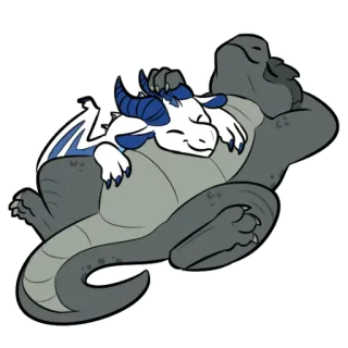 💤 e352a440 龙, 卡通, 可爱, 动物, 幻想 telegram sticker