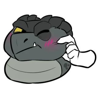 👌 e3e572c5 卡通, 爬行动物, 动物, 贴纸, 插图, 拟人化 telegram sticker