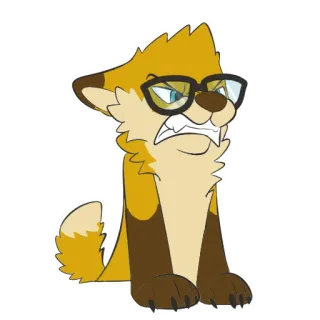 😡 15950078 Kartun, Binatang, Rubah, Kacamata, Marah, Furry whatsapp sticker