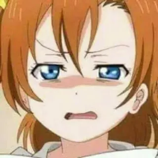 😟 0ac4ae42 Anime, Menina, Expressão, Desenho animado telegram sticker