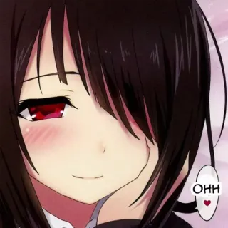 ❤️ 77aa6396 OHH Anime, Mangá, Garota, Sorriso, Rubor telegram sticker