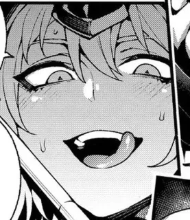 😛 b2cf2356 Anime, Mangá, Personagem, Expressão facial, Sorriso irônico, Suor telegram sticker