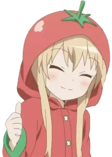 👍 d8fe0327 Anime, Desenho animado, Garota, Tomate, Bonito, Joinha telegram sticker