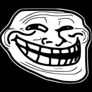 😂 77712189 Trollface Meme, Troll, Internet, Wajah, Lucu telegram sticker