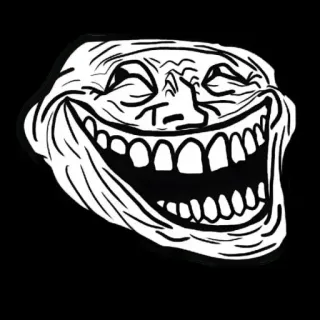 😂 9b4005c3 Trollface Meme, Troll, Internet, Lucu, Rage Comic telegram sticker