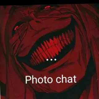 ❤ dff2e527 Photo chat merah, wajah, horor, seram telegram sticker