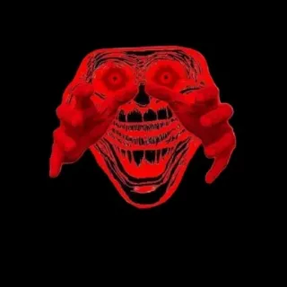 😂 fce63ea1 merah, seram, horor, menakutkan, trollface, meme telegram sticker
