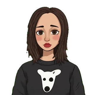 😭 bebec139 kobieta, awatar, kreskówka, postać, osoba, portret telegram sticker