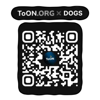 💎 cbf65418 ToON.ORG x DOGS Kod QR, ToON.ORG, Psy, Strona internetowa, Link, Media społecznościowe telegram sticker