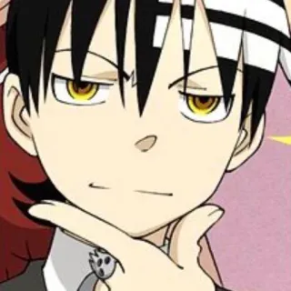 😏 a1515bbb Death the Kid Soul Eater anime, personage, kind, dood, symmetrie telegram sticker