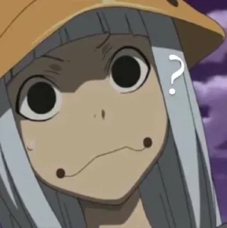 🤨 e74632ee anime, vraag, verward, personage telegram sticker