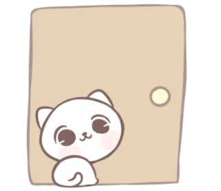 🚪 56ea2c4e кот, дверь, милый, каваи, животное, мультфильм telegram sticker