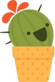😀 8938045f cacto, planta, flor, vaso de planta, natureza, desenho animado telegram sticker