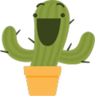😄 d9d953bf cacto, planta, planta em vaso, feliz, natureza, deserto telegram sticker