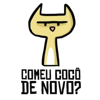 🤦‍♂️ 18550dee COMEU COCO DE NOVO? Katze, Frage, Tier, Sticker telegram sticker