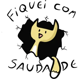 😢 42a956f6 FIQUEI com SAUDADE Cartoon, Katze, Sehnsucht, Vermissen, Saudade telegram sticker