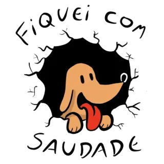 😢 f093885d Fiquei com SAUDADE Hund, Sehnsucht, Cartoon, Loch telegram sticker