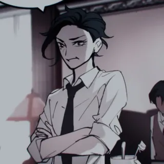 ⚓️ 7629e02c postać, ilustracja, portret, krawat, anime, manga, rysunek telegram sticker