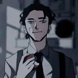 ⚓️ 7cfaf233 mężczyzna, anime, postać, jabłko, jedzenie, portret telegram sticker