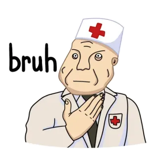 👨‍⚕ 3168c676 bruh arzt, krankenhaus, meme, bruh, reaktion, medizinisch telegram sticker
