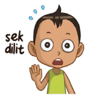 👐 8ad1c0db sek dilit Hoạt hình, Con trai, Biểu cảm, Malay telegram sticker