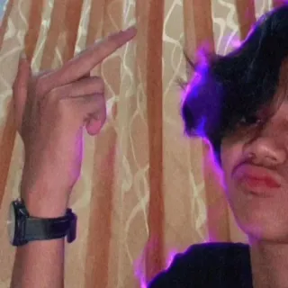 🪐 3f61f2bc middle finger, offensive, gesture, teen, mood, selfie telegram sticker