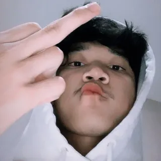 🪐 a9072fe8 middle finger, offensive gesture, rude, insulting, obscene telegram sticker