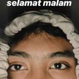 🪐 e35a6a1b selamat malam eyes, person, selfie, good night telegram sticker