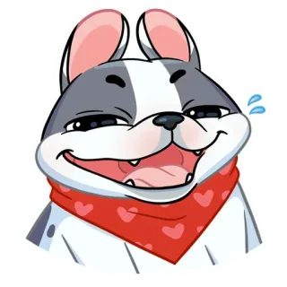 😂 3da79637 cane, cartone animato, animale, animale domestico, carino, felice telegram sticker