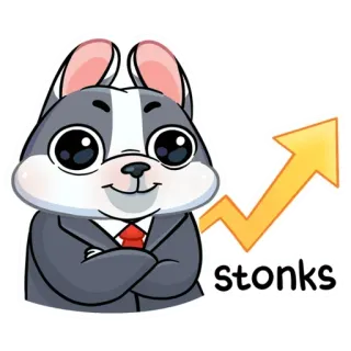 🤓 56653f57 stonks Stonks, affari, finanza, soldi, cartoni animati, meme telegram sticker