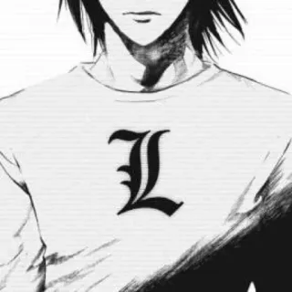 😇 cb1d1c04 L Lawliet Death Note Anime, Detective, Manga, Intelectual telegram sticker