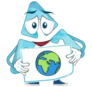🌎 36627bc8 Earth, globe, cartoon, planet, geography, world telegram sticker