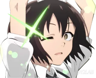 😉 55239537 Anime, Brilho, Fofo, Garota telegram sticker