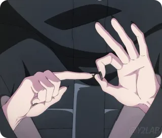 👉 9a04b374 Anime, Mãos, Unha, Dedo, Gesto telegram sticker