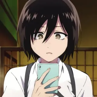 💈 0b9fb4f8 Anime, Charakter, Mädchen, Handy, ernst telegram sticker