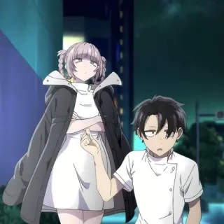 💈 0db7bdcc Anime, Nacht, Paar, Frau, Mann telegram sticker