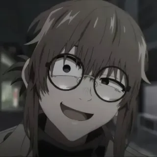 💈 4d5de20f Anime, Charakter, Brille, Lächeln telegram sticker